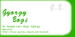 gyorgy bogi business card