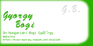 gyorgy bogi business card